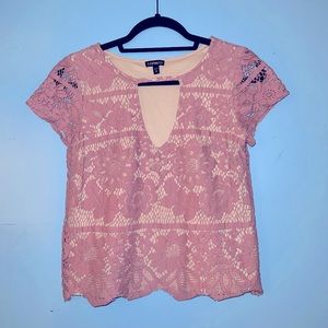 Express Lace High-End XS Shirt in Blush